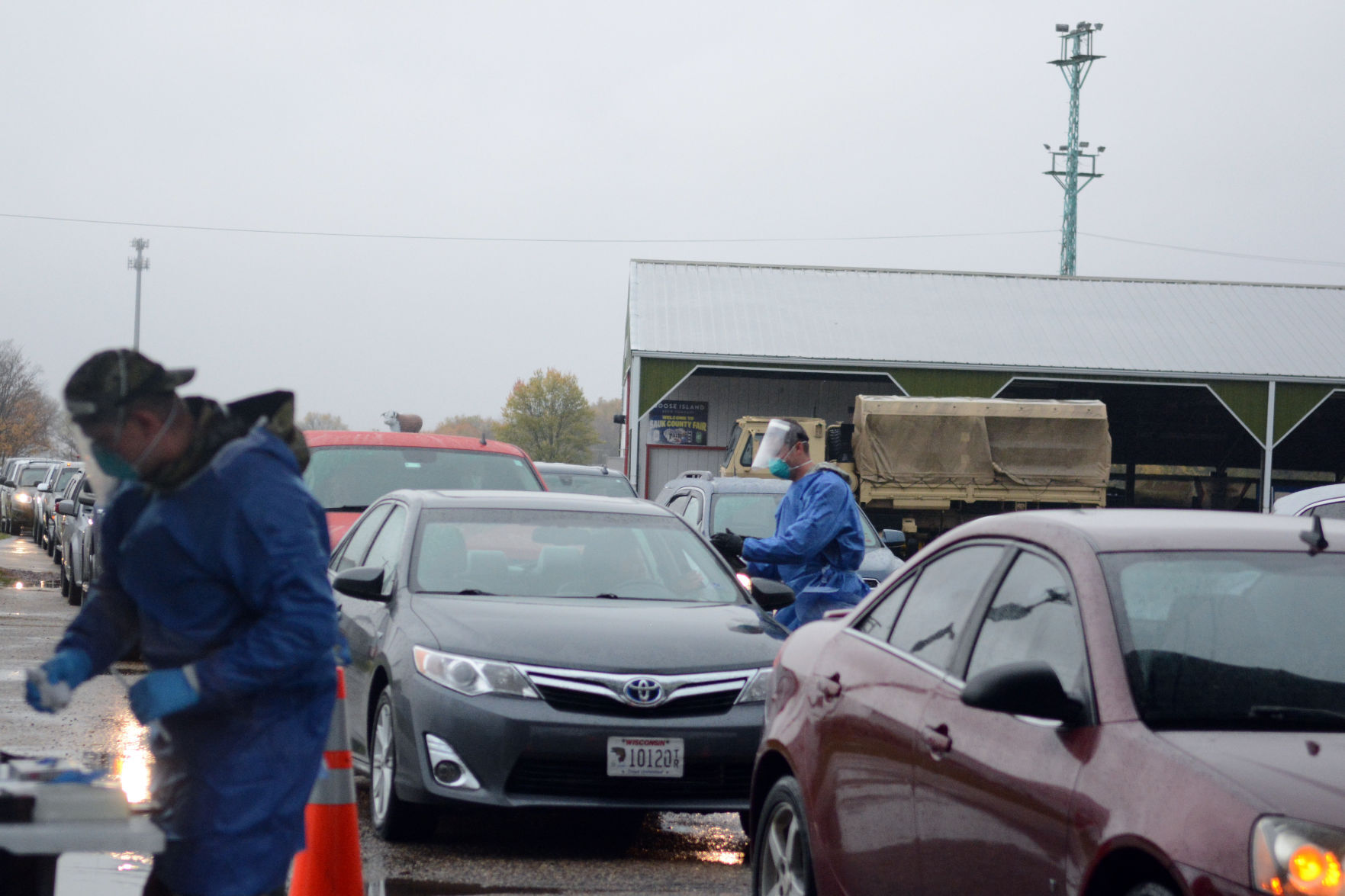 National Guard conducts COVID-19 testing in Baraboo, Oct. 12